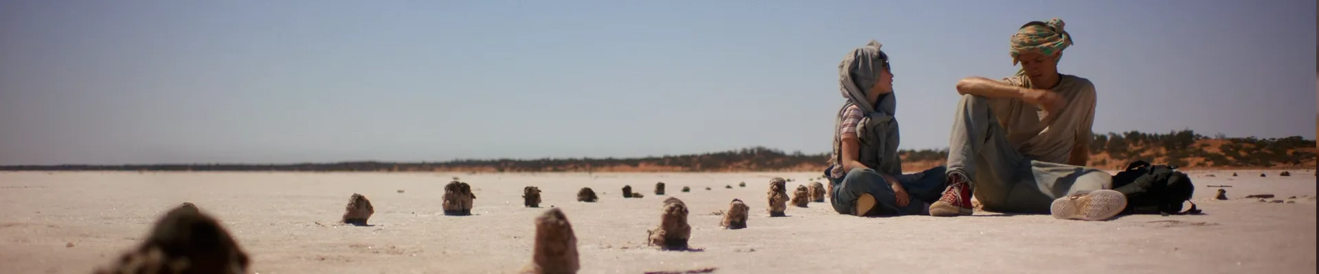 Moon Rock For Monday - Elsie and Zac on the salt flat, outback Australia - DOP Glenn Hanns ACS.