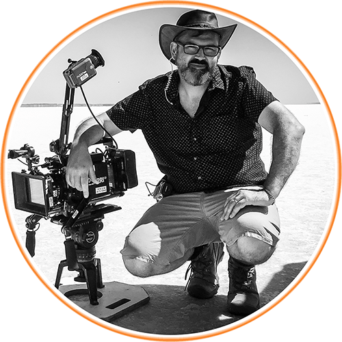 Glenn Hanns ACS on set — Moon Rock For Monday cinematographer